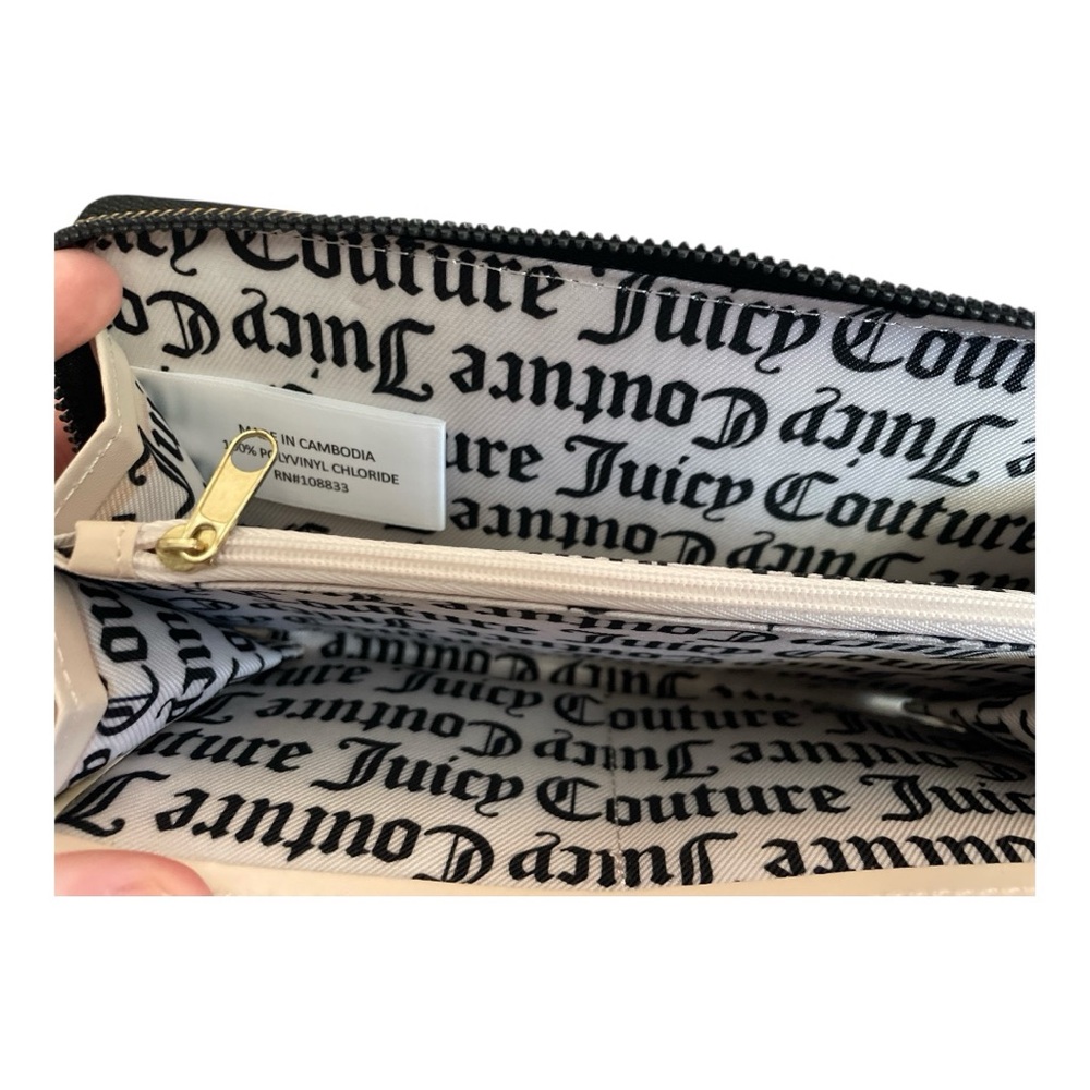 Juicy Couture Black and Pink Floral Wristlet EUC - Picture 5 of 5